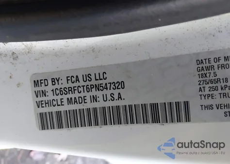 2023 Ram 1500 Tradesman 4X4 6'4 Box из США, поврежденный, VIN 1C6SRFCT6PN547320